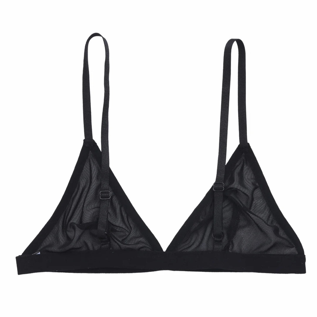 Sexy See-through Mesh Bralette - Wire-free Unlined Top