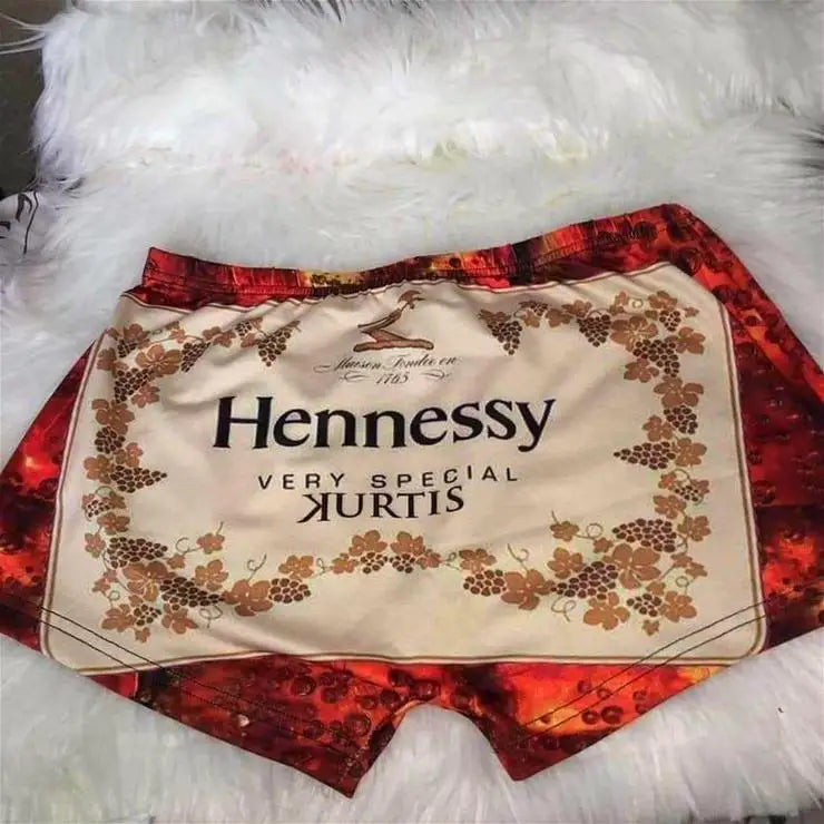 Flirty Letter Print Casual High Waist Booty Short