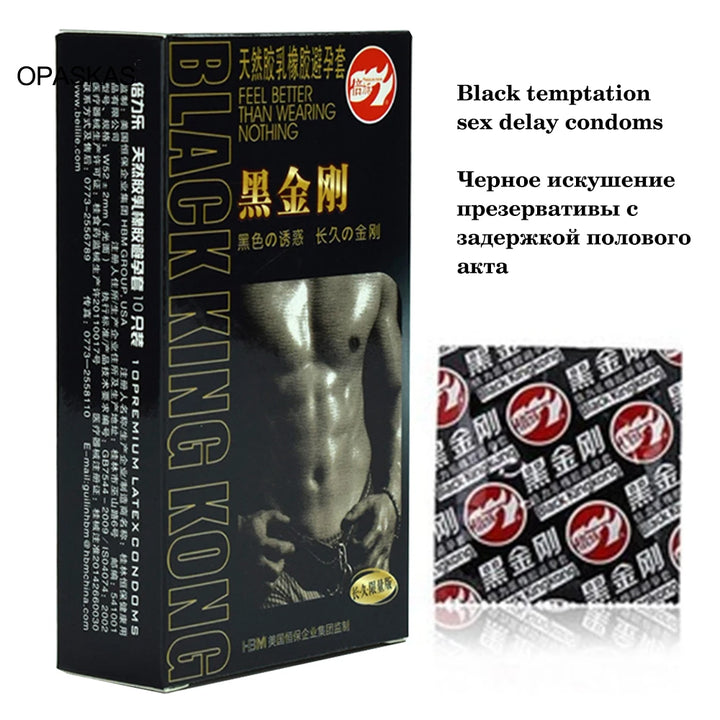 Black Condoms for Men: Delay Ejaculation Unique Condoms