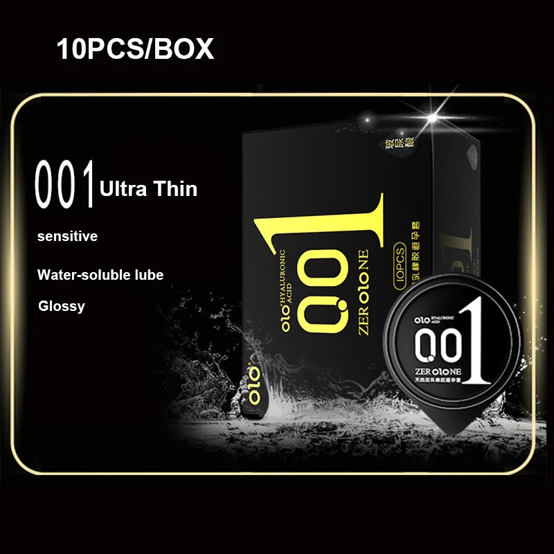 Ultra Thin 0.01 Hyaluronic Condoms - Dotted Unique Condoms