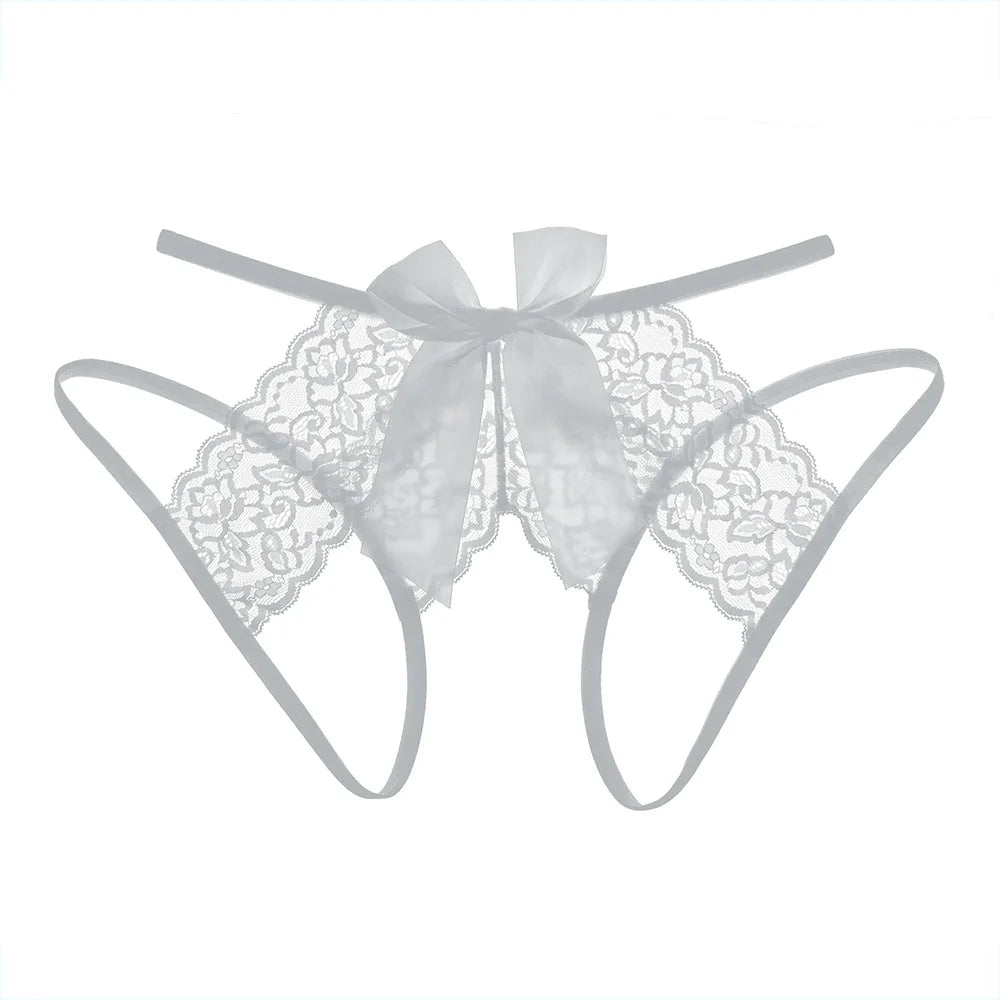 -String Transparent Crotchless Lingerie Erotic Open Crotch Thongs