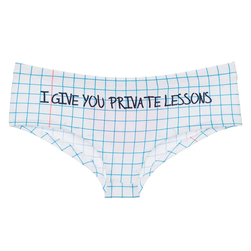 3D Private Lessons Pattern Print Cute Sexy Lingerie