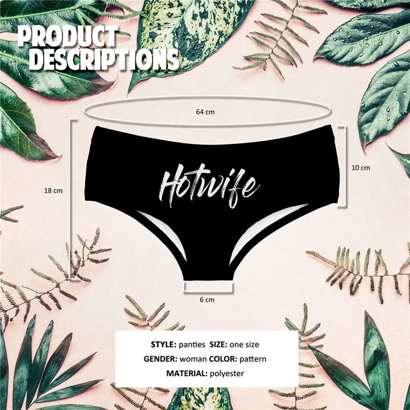 HOTWIFE Sexy Print Lingerie Thong