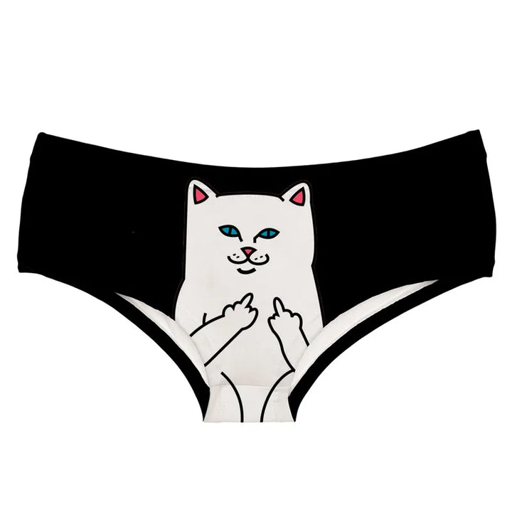 3D CAT Meow Kitty Funny Print  Briefs Lingerie