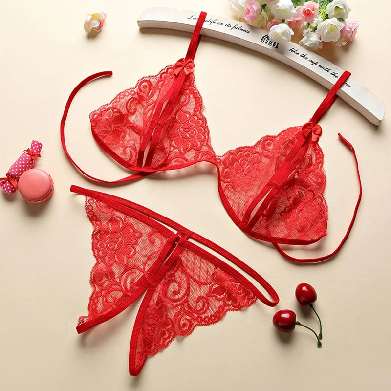 Frivolous Delights Sexy Lace Transparent Babydoll Costume Underwear