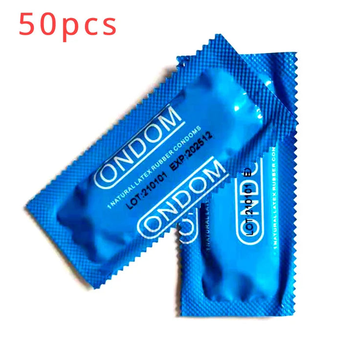 50pcs Hyaluronic Acid Ultra Thin Latex Condoms for Delay and Lubrication Unique Condoms