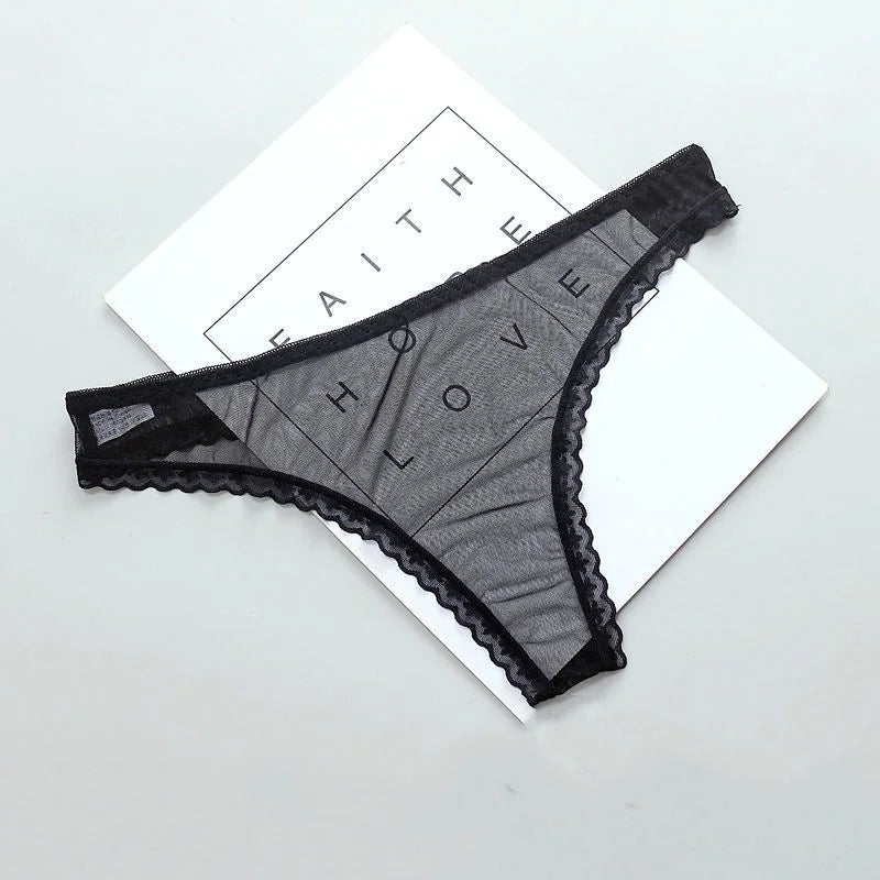 1-2 Pcs Sexy Transparent Thong Panties Women Lace