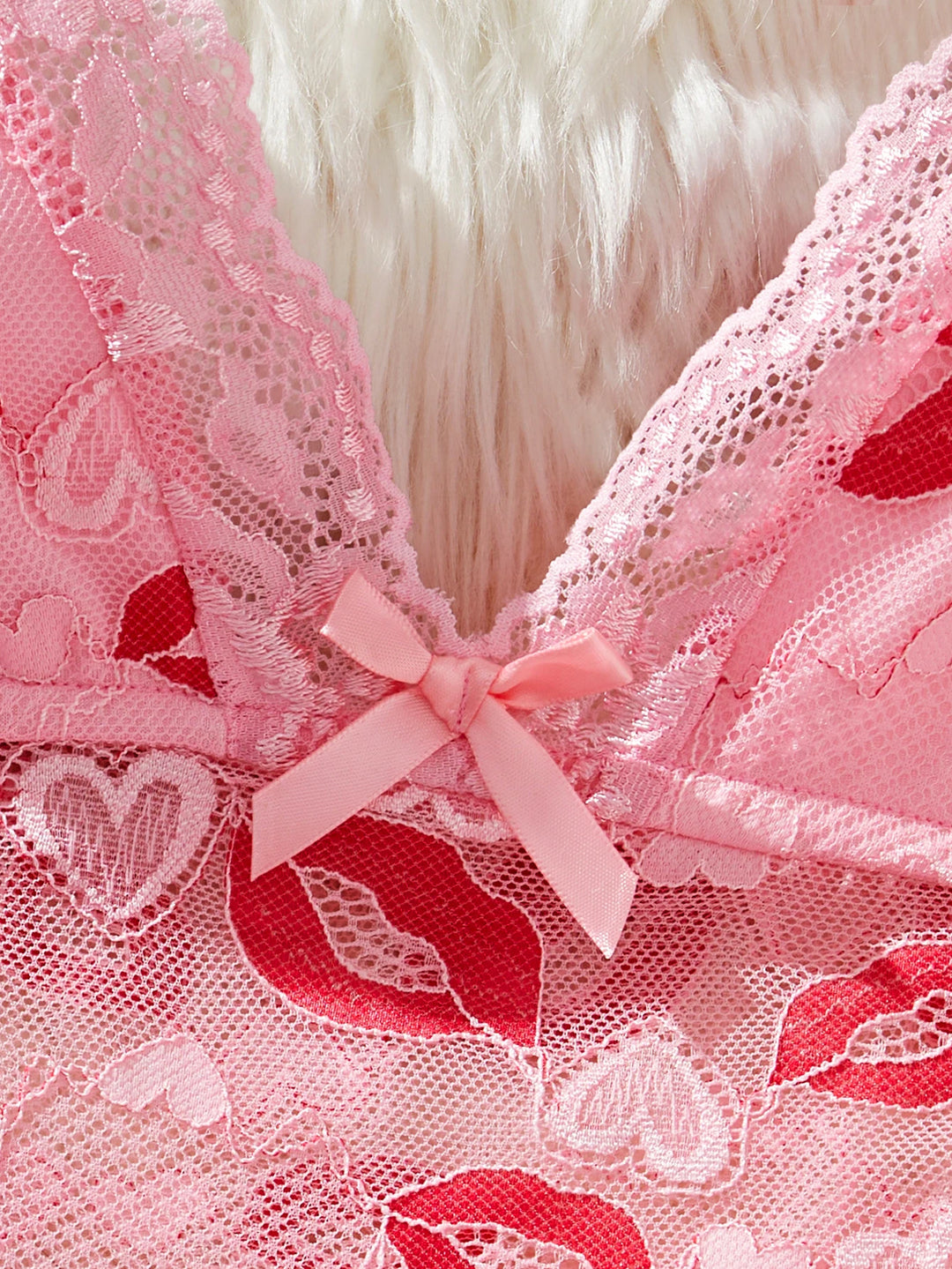 Frivolous Delights Love Lips Print Babydoll Sleepdress Lingerie