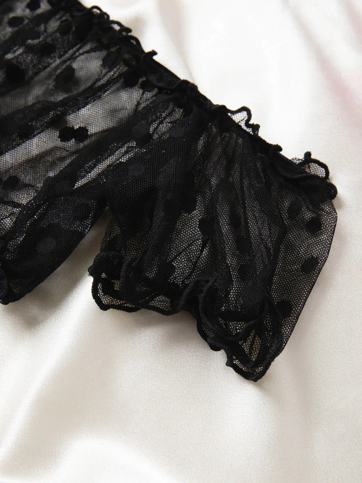 Frivolous Delights Off-Shoulder Lace Underwear Lingerie Set