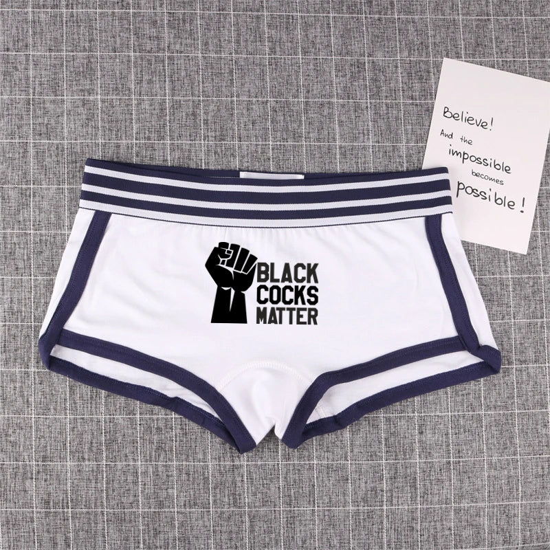 BLACK COCKS MATTER Booty short Panties