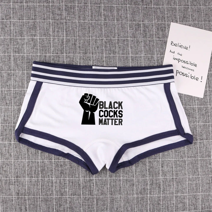 BLACK COCKS MATTER Booty short Panties