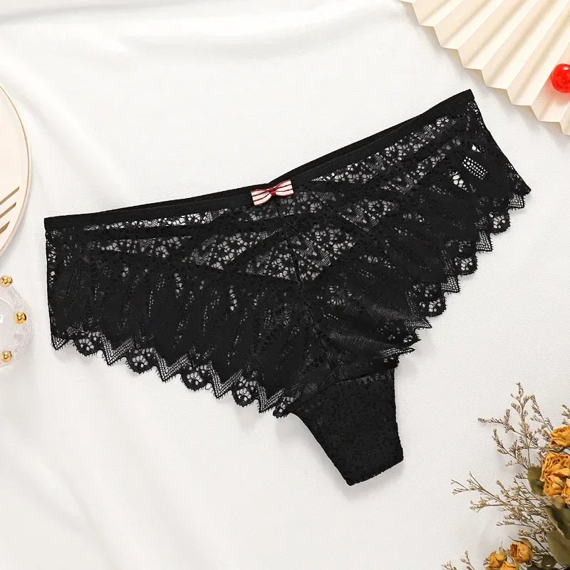 Panties Women Lace Underwear Sexy Low-Waist Briefs Hollow