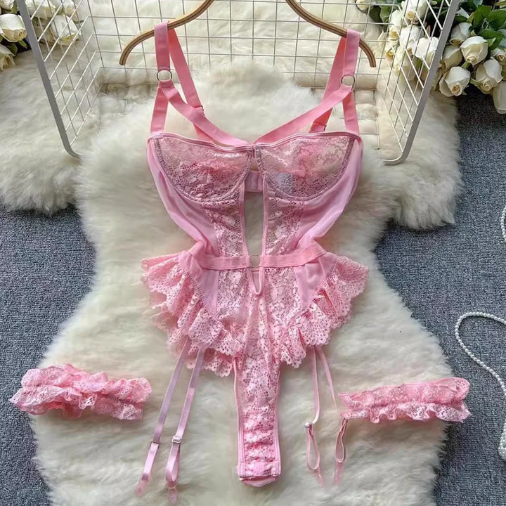 Frivolous Delights Lace Garter Bras Sets Intimates Lingerie
