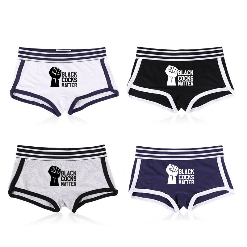 BLACK COCKS MATTER Booty short Panties
