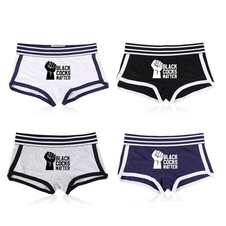 BLACK COCKS MATTER Booty short Panties
