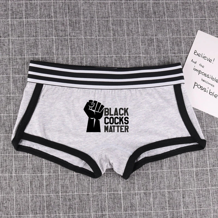 BLACK COCKS MATTER Booty short Panties