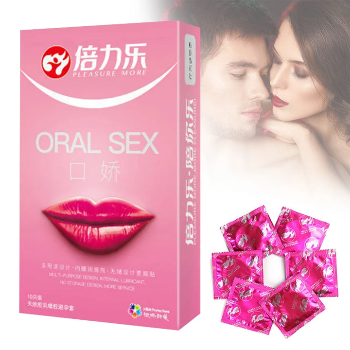 Cherry Flavor Oral Sex Condoms: Ultra Thin Unique Condoms