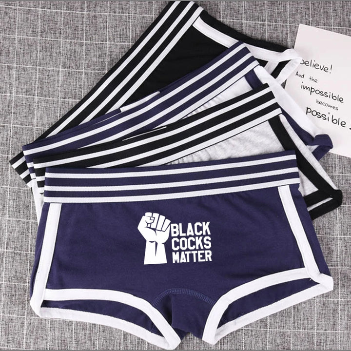 BLACK COCKS MATTER Booty short Panties