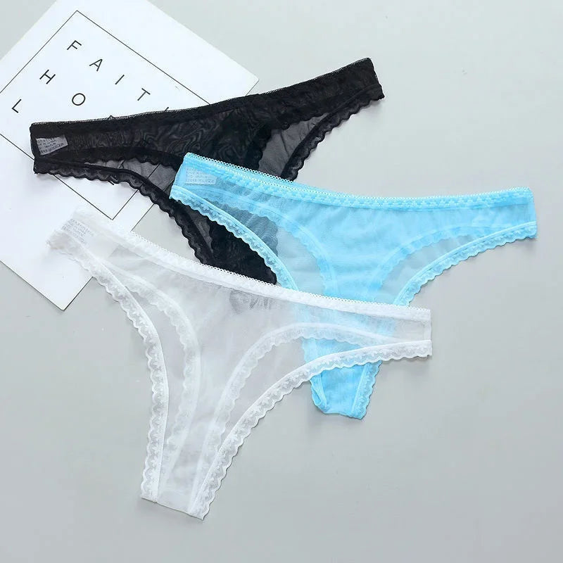 Sexy Transparent Thong Panties Women Lace