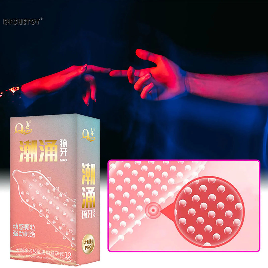 12PCS G Spot Dotted Condoms for Men Unique Condoms