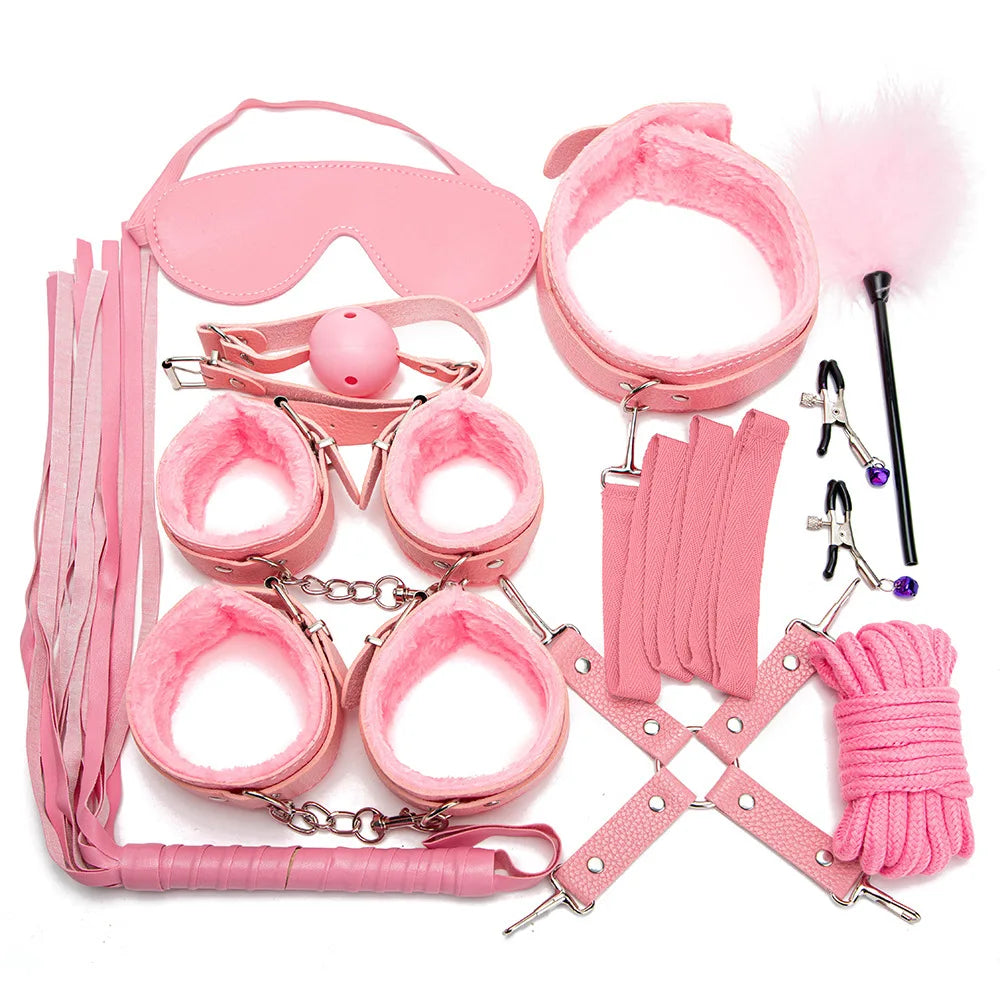 Leather BDSM Kit for Intense Pleasure and Bondage Play
