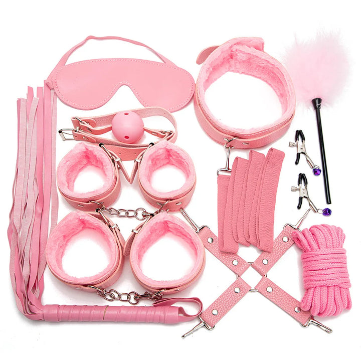 Leather BDSM Kit for Intense Pleasure and Bondage Play