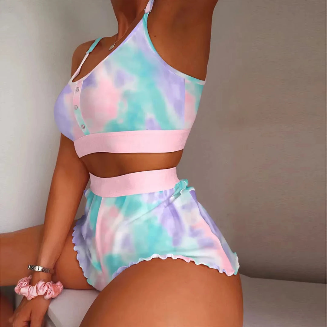 Frivolous Delights Lips Butterfly Print Nightwear Lingerie
