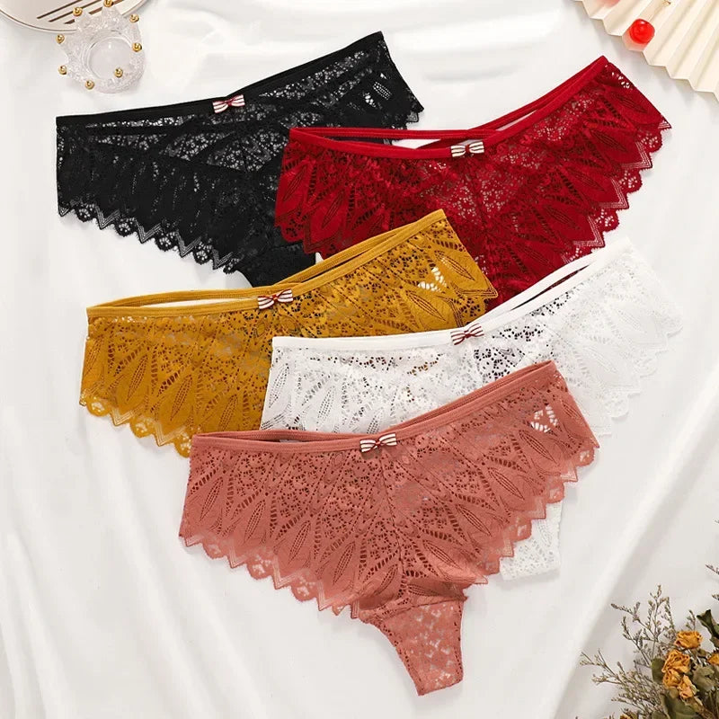 Panties Women Lace Underwear Sexy Low-Waist Briefs Hollow