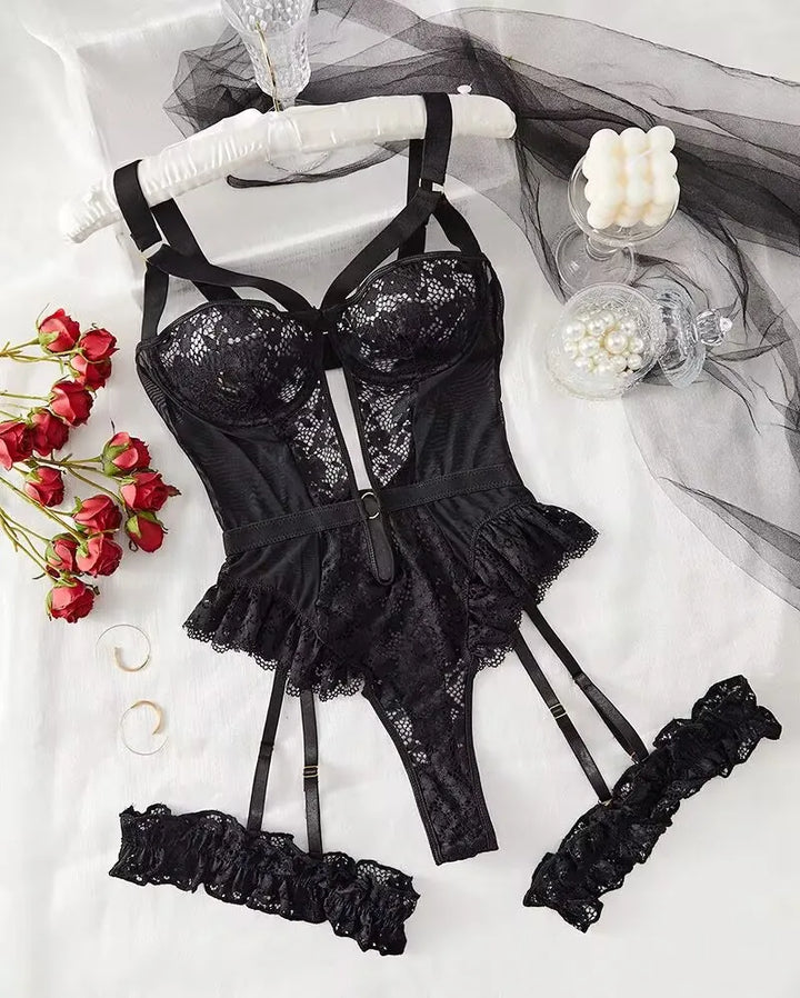 Frivolous Delights Lace Garter Bras Sets Intimates Lingerie