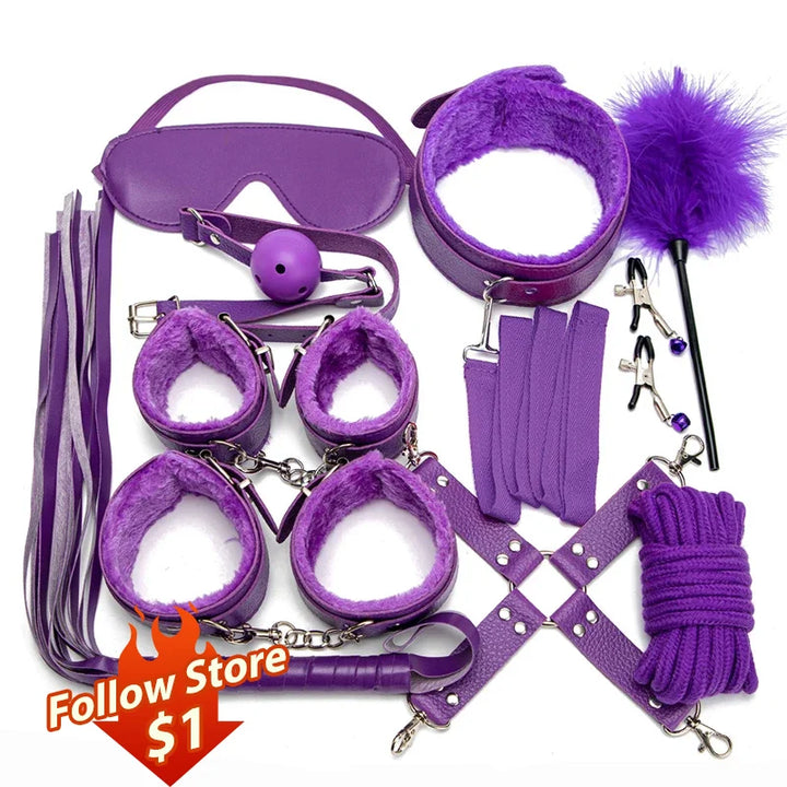 Leather BDSM Kit for Intense Pleasure and Bondage Play