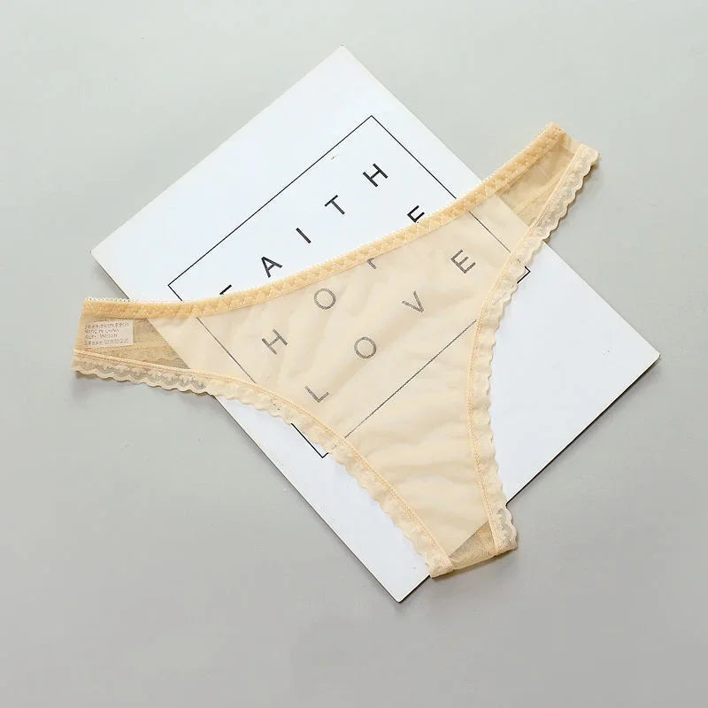 Sexy Transparent Thong Panties Women Lace