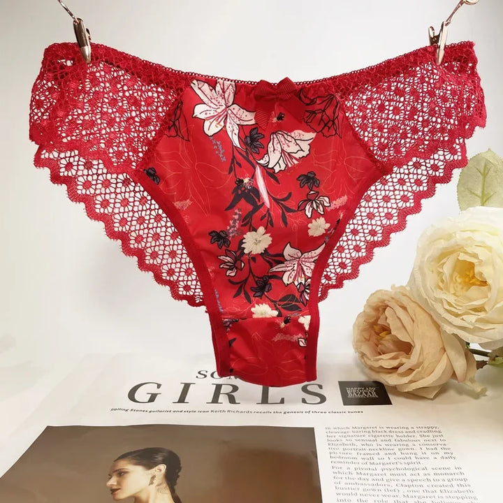 Frivolous Delights Hollow Out Floral Lace Panties