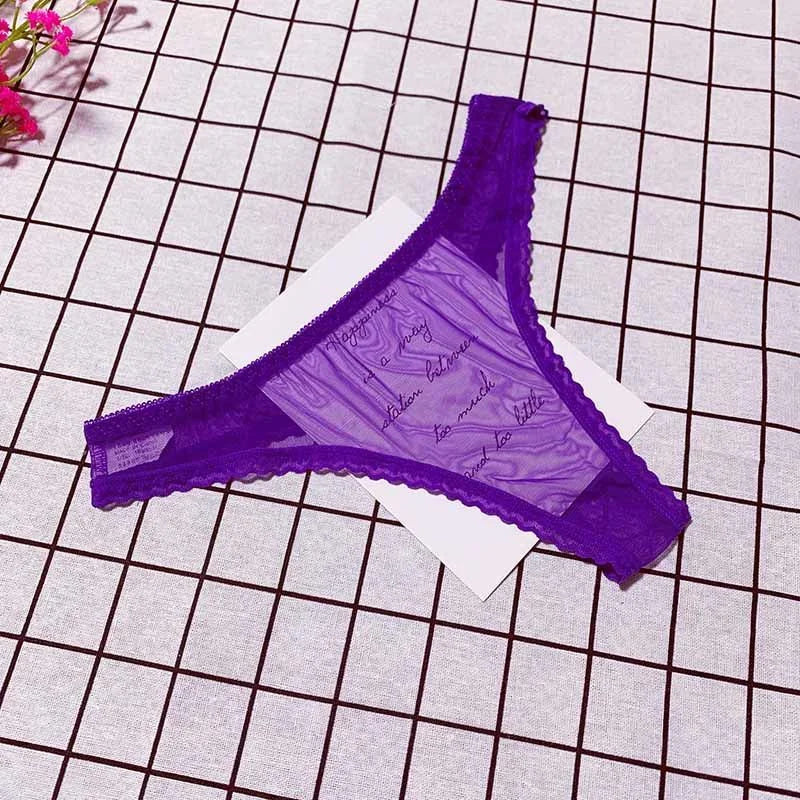 1-2 Pcs Sexy Transparent Thong Panties Women Lace