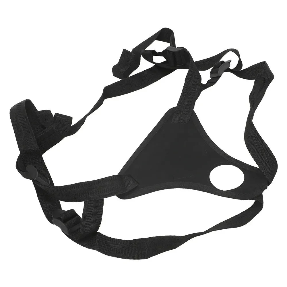 Leather Panties Bondage Strap on Chastity Set with Dildo