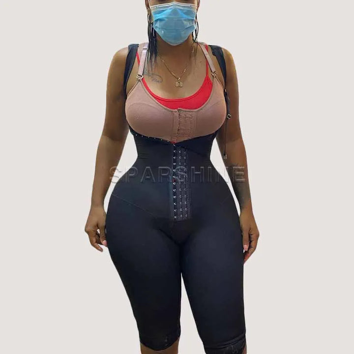Fajas Colombianas Melibelt Bodysuit Open Chest Perineal Hooks Slimming Sheath Girdle