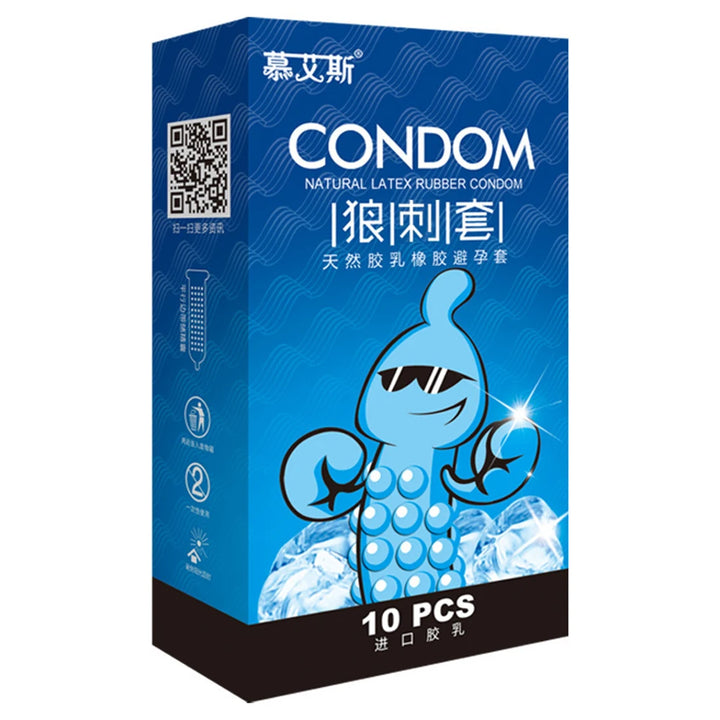 10PCS G-Spot Condoms with Particles for Long Delay Unique Condoms