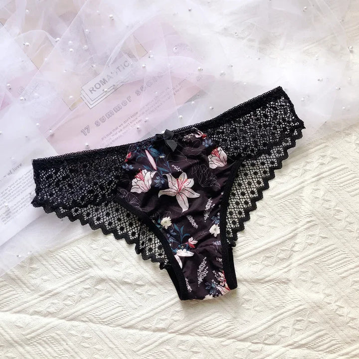 Frivolous Delights Hollow Out Floral Lace Panties