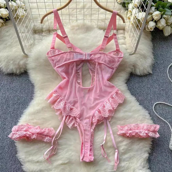 Frivolous Delights Lace Garter Bras Sets Intimates Lingerie