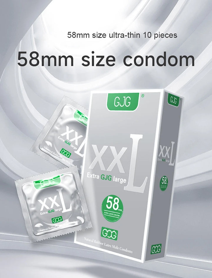 10pcs XXL Ultra Thin 58mm Condoms for Men Unique Condoms