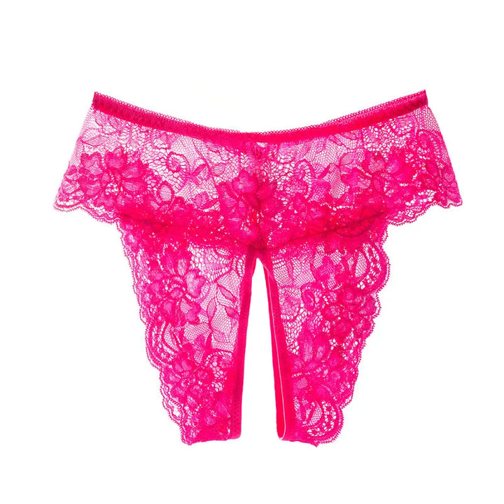 Size Underwear Women Sexy Open Crotch Panties Lace Transparent Thongs