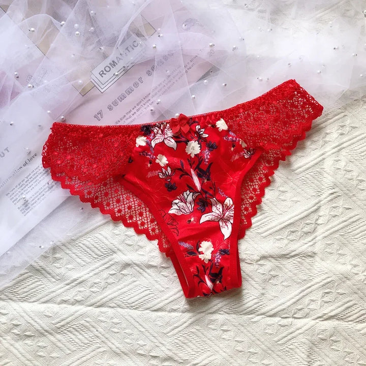 Frivolous Delights Hollow Out Floral Lace Panties