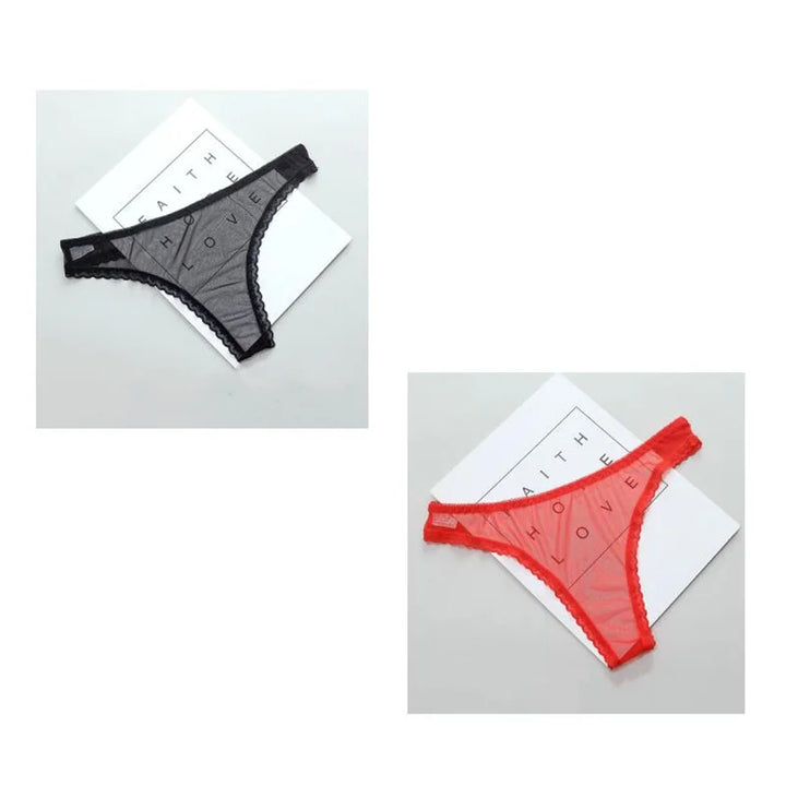 1-2 Pcs Sexy Transparent Thong Panties Women Lace