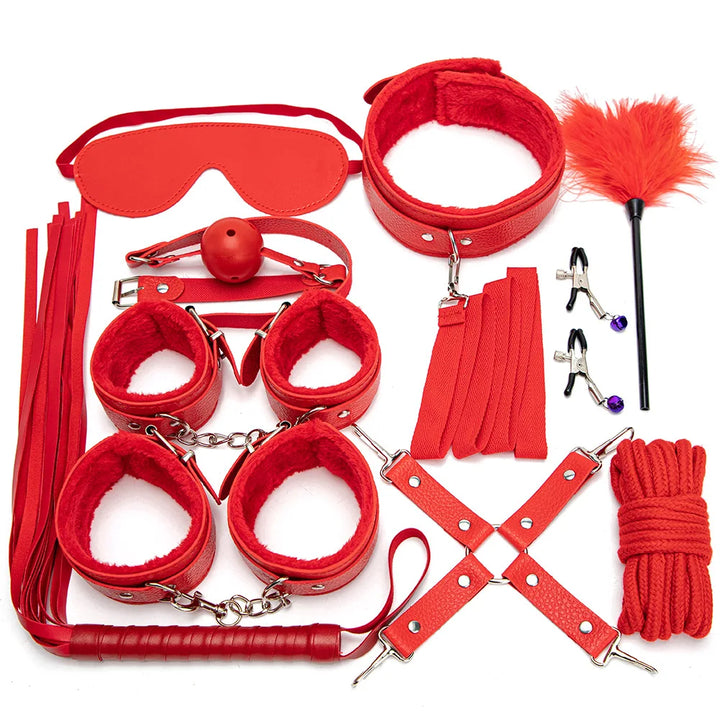 Leather BDSM Kit for Intense Pleasure and Bondage Play