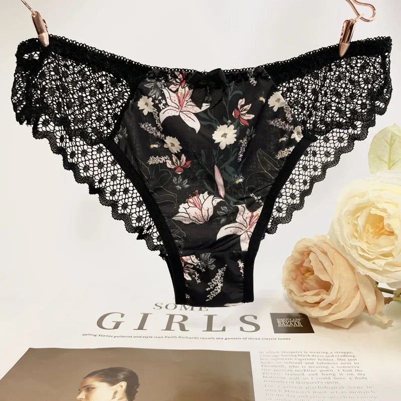 Frivolous Delights Hollow Out Floral Lace Panties