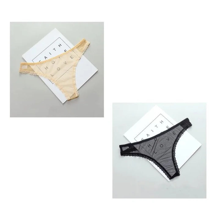 1-2 Pcs Sexy Transparent Thong Panties Women Lace