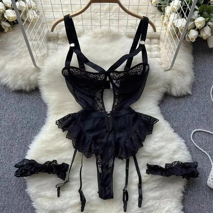 Frivolous Delights Lace Garter Bras Sets Intimates Lingerie
