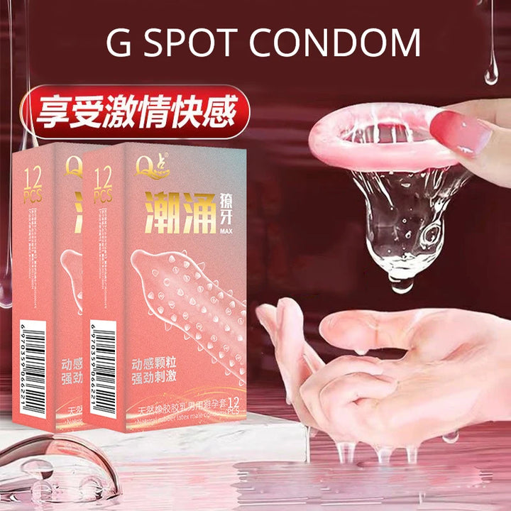 12PCS G Spot Dotted Condoms for Men Unique Condoms