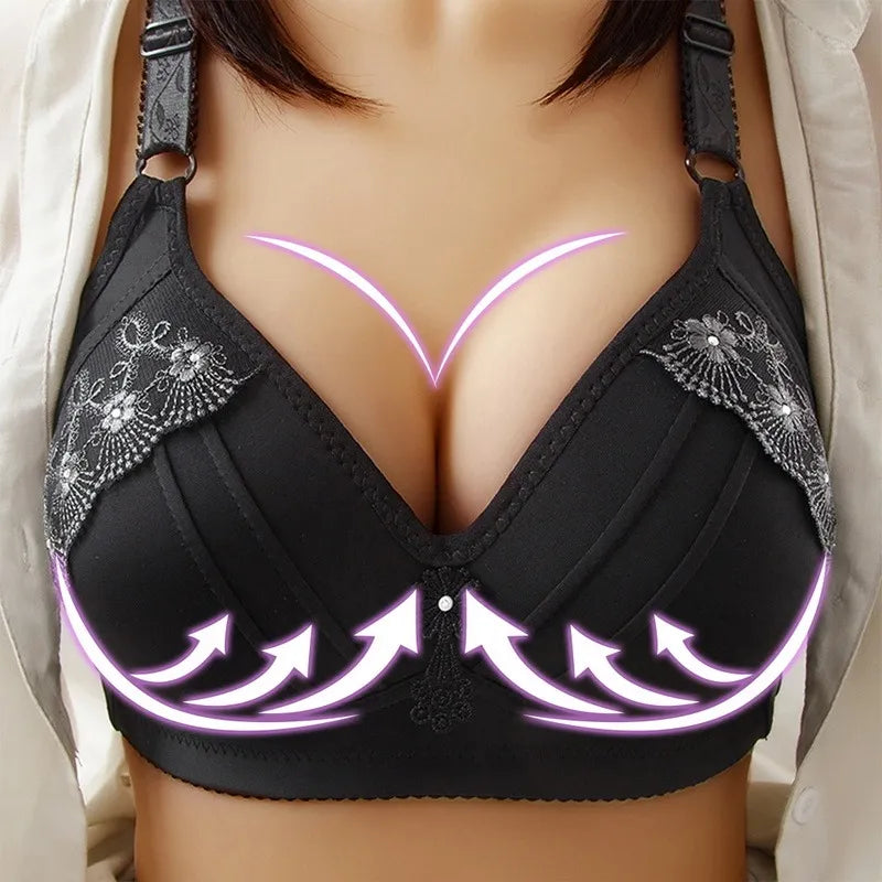Cotton Push Up Bra Wire Free Comfortable Cup