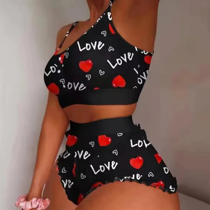 Frivolous Delights Lips Butterfly Print Nightwear Lingerie