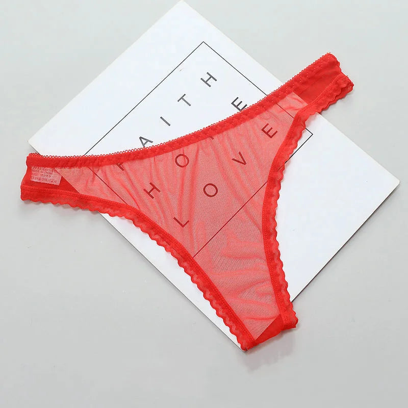 1-2 Pcs Sexy Transparent Thong Panties Women Lace